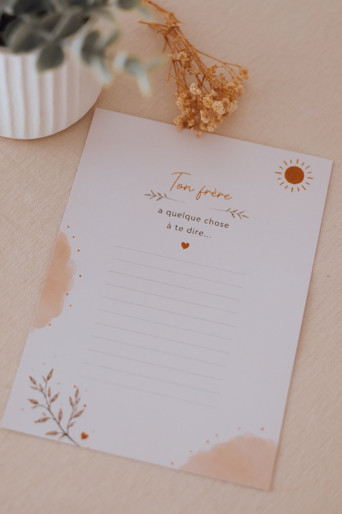 Carte « Ton frère a quelque chose à te dire… » à glisser dans le coffret — Entre Deux